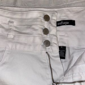 High Rise White Skinny Jeans